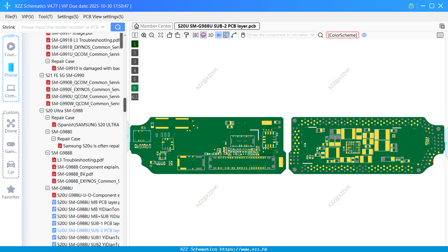 Samsung S20U SM-G988U SUB-2 PCB Layer